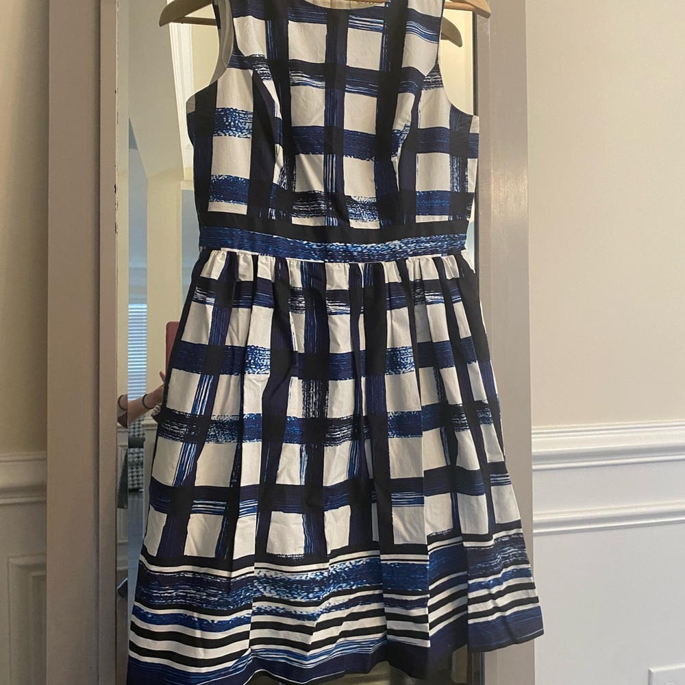 Rockabilly Women's Navy & White Plaid Fit-and-Flare Dress